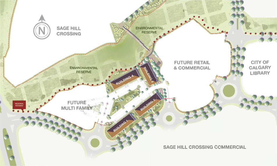 condo site map for sage walk in north west calgary