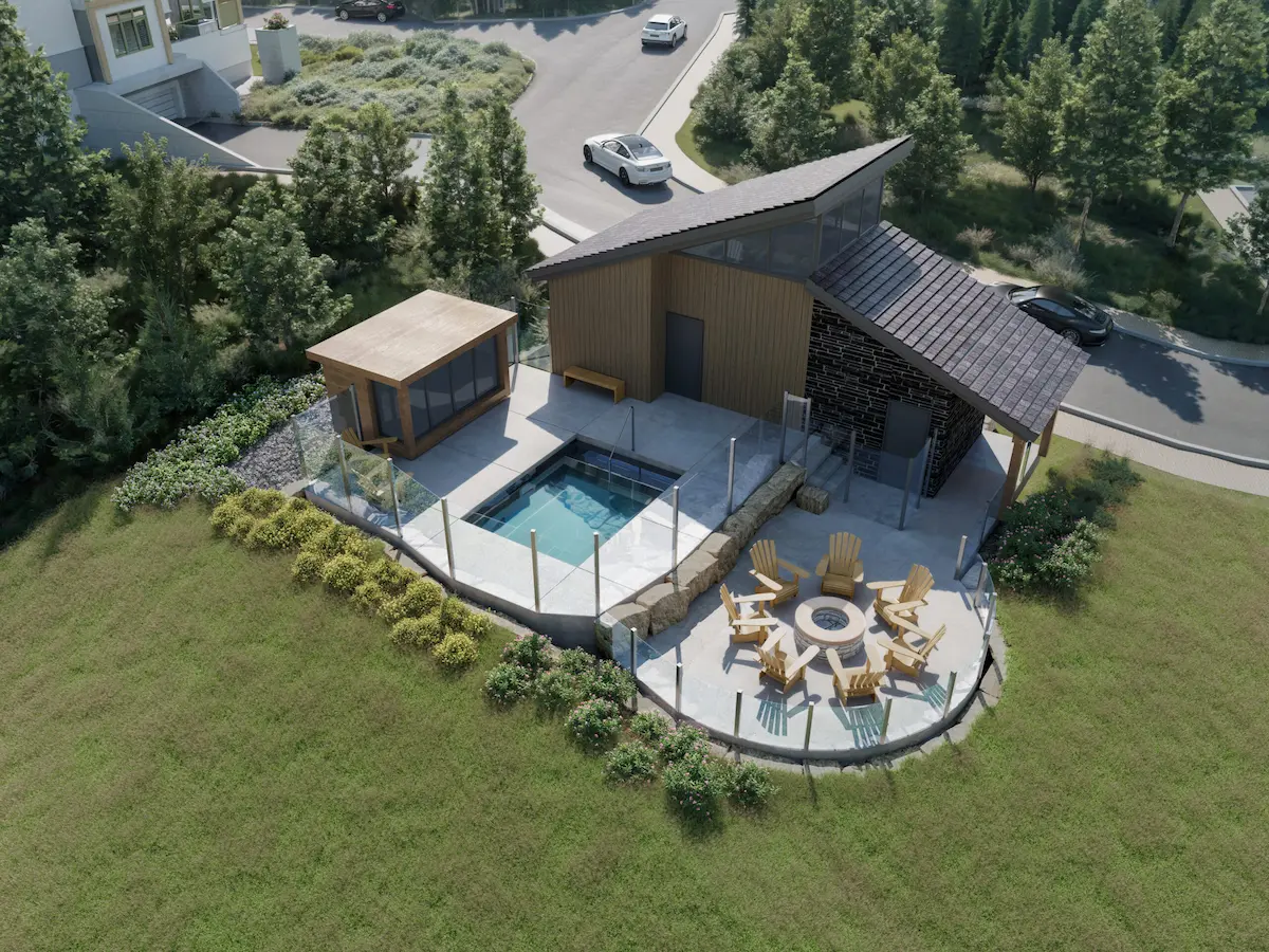 Altitude Canmore hot tub render